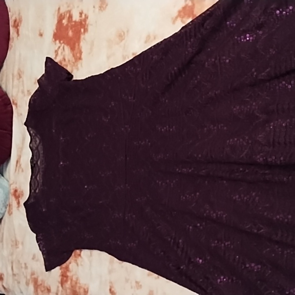 Sangria Lace & Sequin Dress